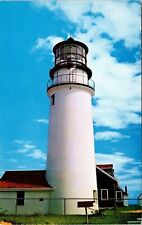 Highland Light North Truro Massachusetts MA Lighthouse Postcard Mike Roberts VTG picture