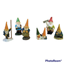 Vintage 4 Klaus Wickl Gnome Figurines Enesco & 2 Unbranded Lot Of 6 Mini Fairy picture
