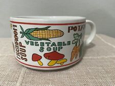 Vintage Retro 1970s Pop Art Soup Bowl/Mug With Vegetables Mushrooms picture