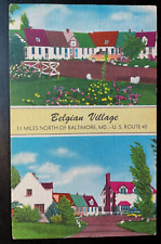 Vintage Postcard 1950's Belgian Village, U.S. Route 40, Bradshaw, MD picture