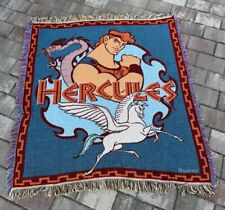 Vintage Disney Hercules Throw Blanket Beacon 100% Acrylic USA Tapestry 58”x52” picture