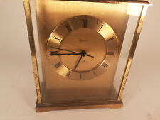 Vintage Seth Thomas Brass and Glass Presentation Dest Clock, Quartz, Runs, 162C picture