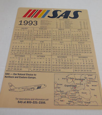 SAS Scandinavian Airlines Calendar 1993 & 1994 picture