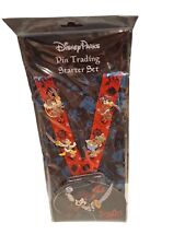 Disney Parks Pirate Mickey Mouse Pin Trading Starter Set Lanyard & 4 Pins NEW picture