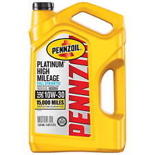 Pennzoil Platinum High Mileage Full Synthetic 10W-30 Motor Oil, 5 Quart picture