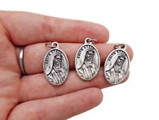 St Edith Stein Pray for Us Lot of 3 Two Sided Pendant Medals for Rosaries picture