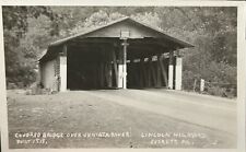Covered Bridge Everett PA Real Photo RPPC Postcard Pennsylvania Lincoln Highway picture