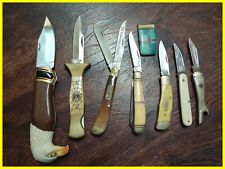 Vintage Folding Knifes Lot Of 7 Camillus Frost Cutlery Franklin Mint Rough Rider picture