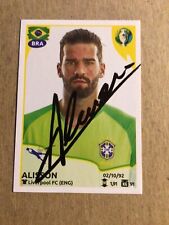 Alisson, Brazil 🇧🇷 Panini Panini Copa America 2019 hand signed picture
