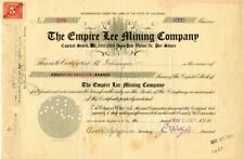 Empire Lee Mining Co. - Stock Certificate - Mining Stocks picture