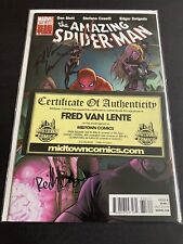 Amazing Spider-Man 550, Signed X 2: Fred Van Lente & Reilly B Midtown Comics COA picture