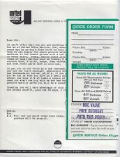 United Valve Service Coin Laundry 1968 Vintage Letterhead Advertising Order Form picture