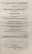 Antique Valedictory Address First Church Congregation Saybrook CT 1838 Ministry picture