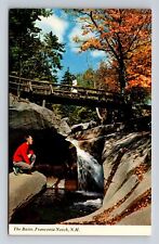 Franconia Notch NH-New Hampshire, the Basin, Antique Vintage Souvenir Postcard picture