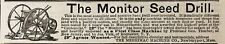 1879 AD.(XH71)~THE MERRIMACK MACHINE CO. NEWBURYPORT, MASS. “MONITOR” SEED DRILL picture