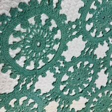 Vintage Doily Handmade Crocheted Sea Green 17