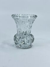 Vintage Elegant Cut Glass Mustard Jar Toothpick Holder Crystal Star design Jar picture