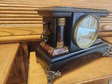 Antique Gilbert Black Wood Mantle Clock 1905 With Original Key picture
