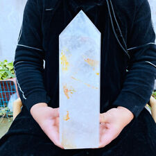 11.35LB Natural White Clear Quartz Obelisk Crystal Energy Tower Point Healing  picture