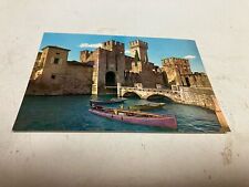 Vintage Post Card Lago Di Garda Sirmione II Castillo Lake Garda Italy picture