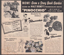 Jackson & Perkins Prized Roses mailer 1954 Disney's Pinocchio Figaro Geppetto picture
