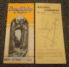 1930s Natural Bridge and Natural Chimneys Virginia brochures picture