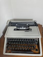 Vintage Olivetti Underwood Lettera 31 Typewriter Italy Gray With Green Case picture