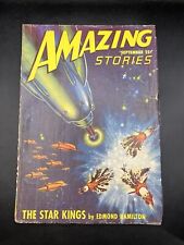AMAZING STORIES SEPTEMBER 1947 GOLDEN AGE SCI FI PULP MAGAZINE  Low Grade picture