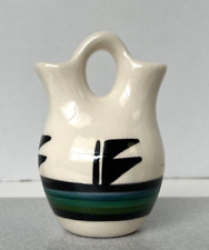 Native American Pottery Ute Mountain Miniature Wedding Vase Signed picture