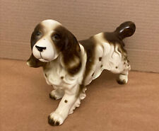 Vtg FAIRYLAND JAPAN Spotted English Spaniel Porcelain Ceramic Dog Figurine, 10”L picture