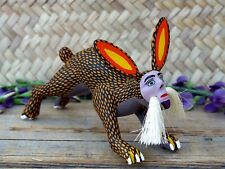 #3 Alebrije Rabbit Nagual Shapeshifter Human Face Handmade Oaxaca Mexico Folk picture