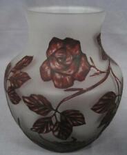 Beautiful Large Signed Galle Cameo Glass Vase in perfect condition picture