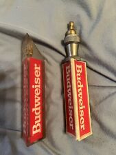 Vintage Budweiser Lucite Acrylic Beer Tap Handle 1970s era LOT X2 picture