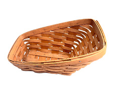 Vintage 1992 Longaberger Handwoven Slanted Basket, Made in USA picture