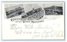 c1900s Multiview, Greetings from the White Mountains NH PMC Postcard picture