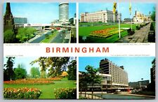 PostCard AL Birmingham Bull Ring Centre The Albany Hotel | Chrome c1960s picture