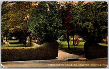 1912 Entrance To Stockley Gardens Norfolk Virginia VA Posted Postcard picture