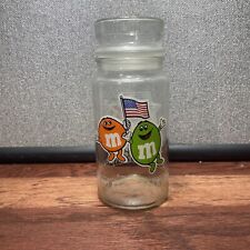 Vintage 1980s M&M Collectible Glass Candy Jar With Lid LA Olympics 1984 picture