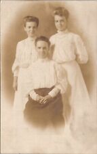 Three Lovely Victorian Women Swet Mother Daughters RPPC c1906 Postcard Y19 picture