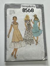 Dress Size 6-8 Cut To 8 Vintage 70s Sewing Pattern S8568 Gunne Prairie Cottage picture