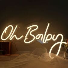 Oh Baby Neon Sign LED Light for Wall Decor Party Gift 23.5X11.8in Warm White picture