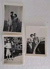 Lot Of 3 Original 1940's, 50's? Black & White Photos Couples Men & Women picture