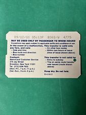 2001 NYC Subway Metro card Expired MTA Metrocard bus transfer RTS BUS Buses picture