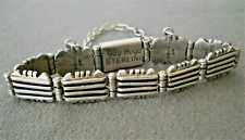 JAY BOYD Native American Navajo Sterling Silver Channel Panel Bracelet picture