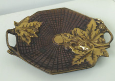 Antique Bronze Dish Vide Poche  with Berries and Leaves French Art Nouveau c1900 picture