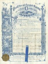 Masonic Document dated 1908 - Day Spring Lodge, Connecticut - Gorgeous Graphics  picture