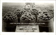Green Mountain Potatoes ~ Presque Isle Maine ~RPPC real photo postcard picture