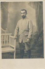 Soldier With Beard Real Photo Postcard rppc picture