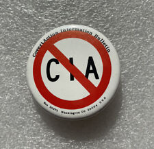 Vintage COVERT ACTION INFORMATION BULLETIN  CIA pin pinback button 1.75