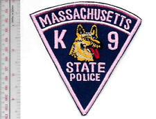 K-9 PD Massachusetts State Canine Unit Officer & Dog Team pink Patch vel hooks picture
